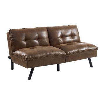 Schlafsofa Klappsofa 3-Sitzer - Stoff - Braun - PEGULA