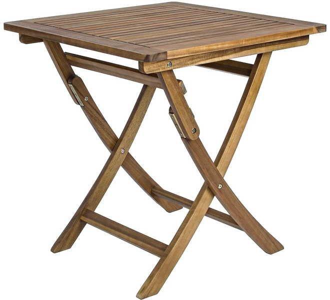 mutoni Table de jardin Noemi bois carrée 70x70  