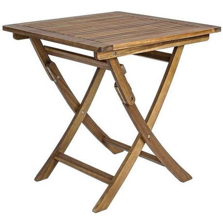 mutoni Table de jardin Noemi bois carrée 70x70  