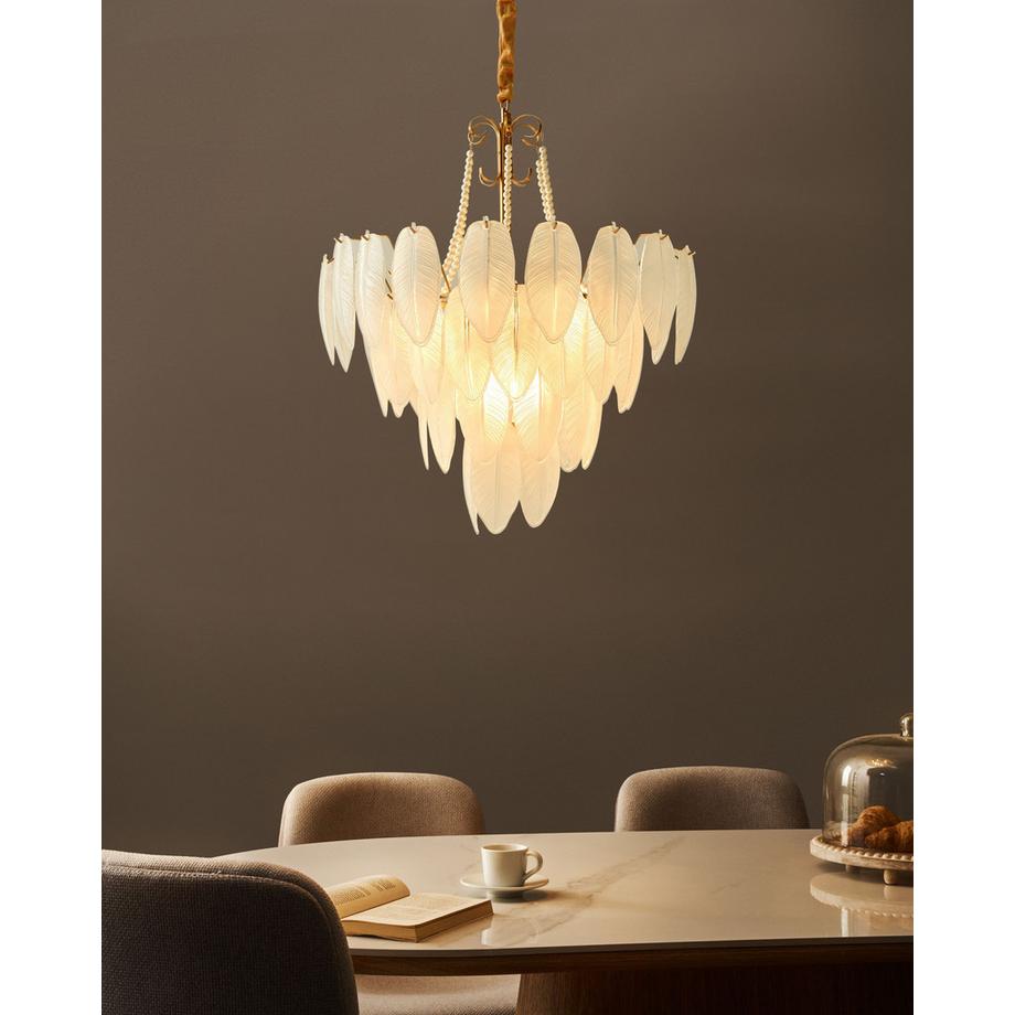 Beliani Lustre en Verre Glamour YAUCA  