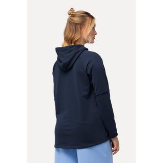 Ulla Popken  Loungewear-Hoodie, Kapuze, Rollkanten, Langarm 