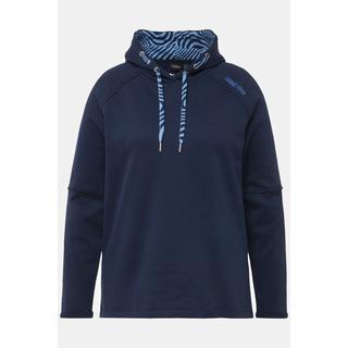 Ulla Popken  Loungewear-Hoodie, Kapuze, Rollkanten, Langarm 