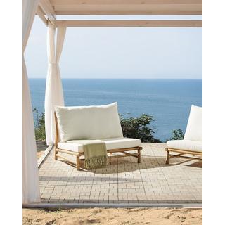 Beliani Lot de 2 chaises de jardin avec coussins en Bambou Rustique TODI  