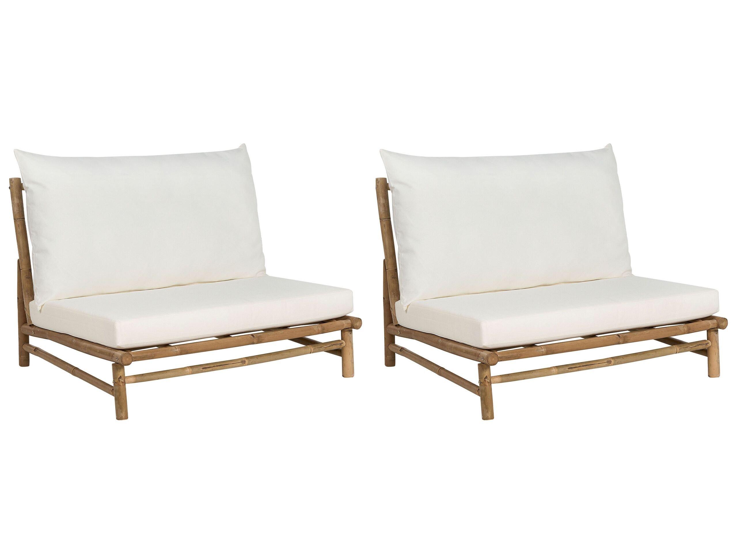 Beliani Lot de 2 chaises en Bambou Rustique TODI  