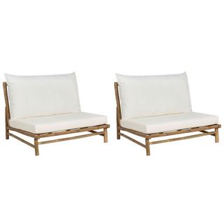 Beliani Lot de 2 chaises en Bambou Rustique TODI  