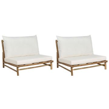 Lot de 2 chaises en Bambou Rustique TODI