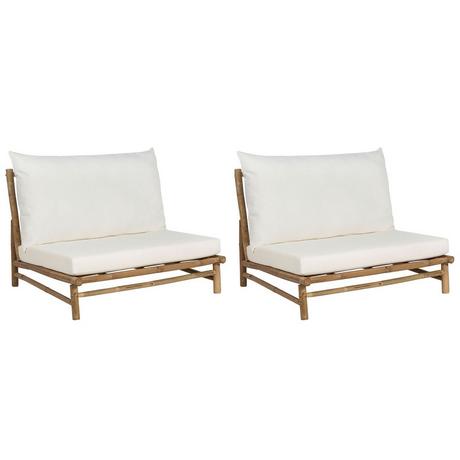 Beliani Lot de 2 chaises en Bambou Rustique TODI  