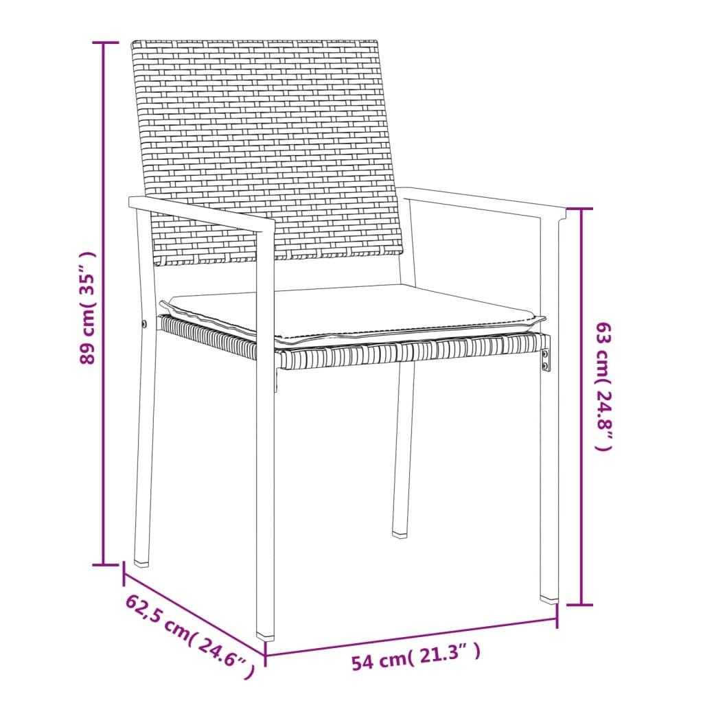 VidaXL sedia da giardino Polirattan  