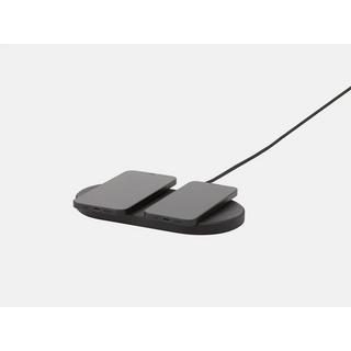 Oakywood  Oakywood Dual Slim Charging Pad Double chargeur sans fil pour téléphone portable - Noir / EU (Adaptateur type C) - Oakywood 