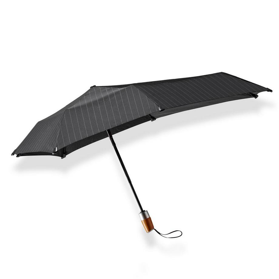 Senz  Senz Mini Automatic Deluxe parapluie pliable Storm, Pin Stripes Noir 