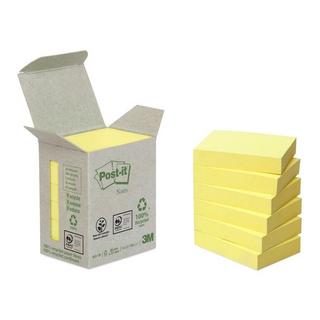 Post it POST-IT Haftnotizen Recycling 38x51mm 653-1B gelb 6x100 Blatt  