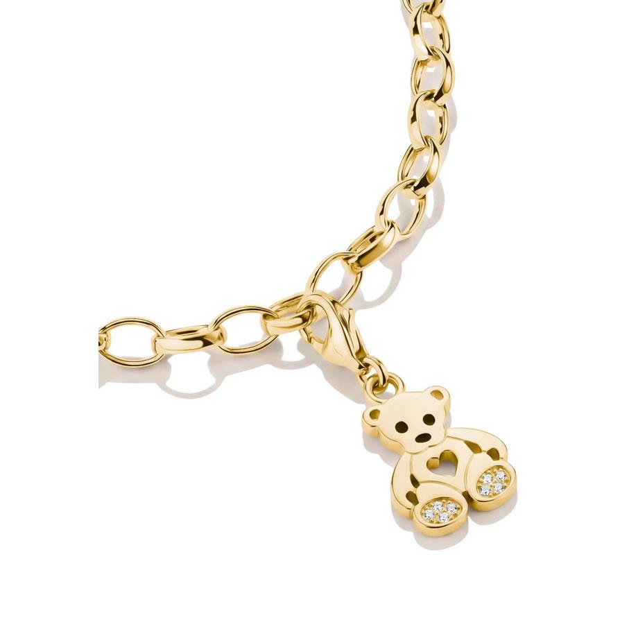 Thomas Sabo  Charm Pendentif Ourson Plaqué  avec Zirconia 