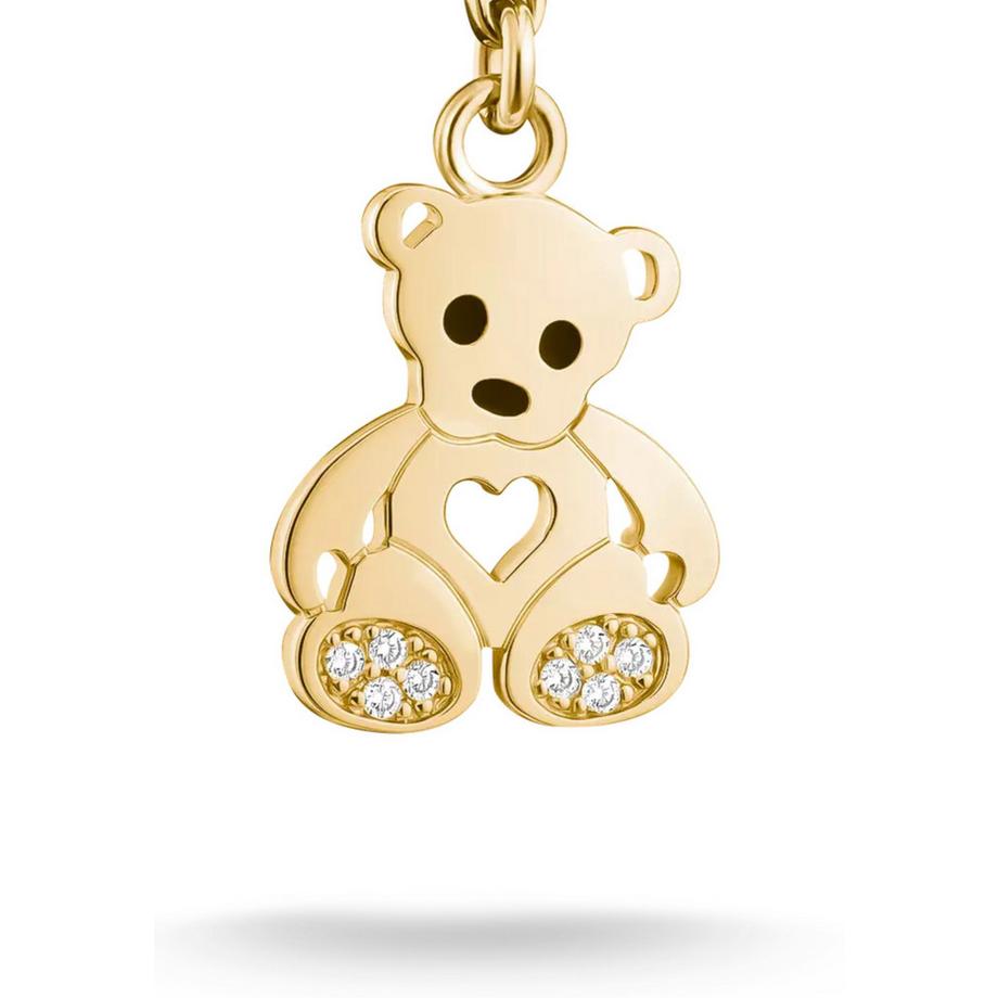 Thomas Sabo  Charm Pendentif Ourson Plaqué  avec Zirconia 