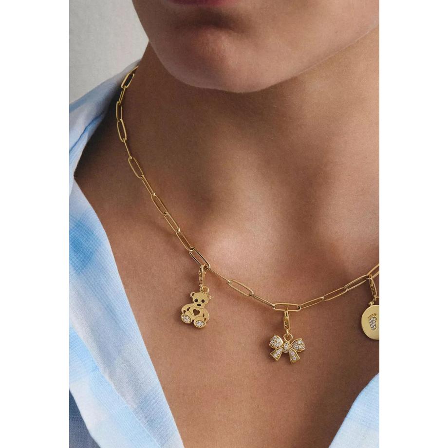 Thomas Sabo  Charm Pendentif Ourson Plaqué  avec Zirconia 