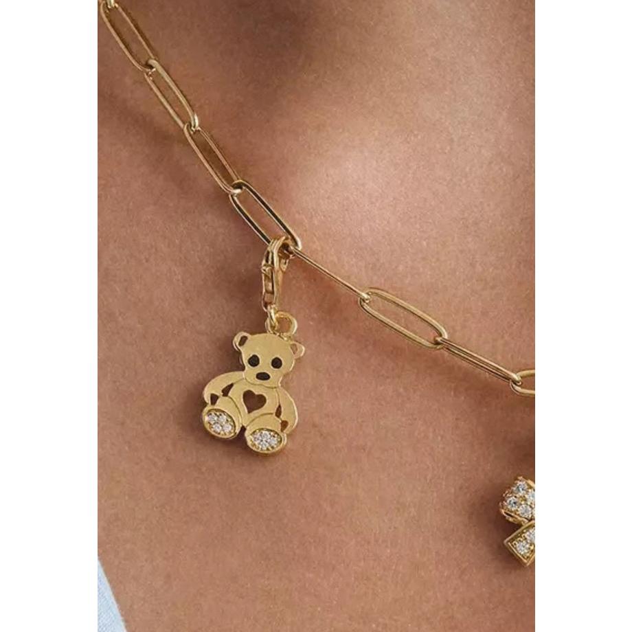 Thomas Sabo  Charm Pendentif Ourson Plaqué  avec Zirconia 