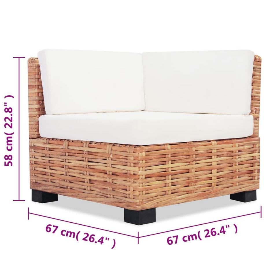 VidaXL Sofa-set rattan  
