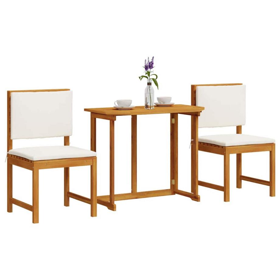 VidaXL Ensemble bistro de jardin bois d'acacia massif  