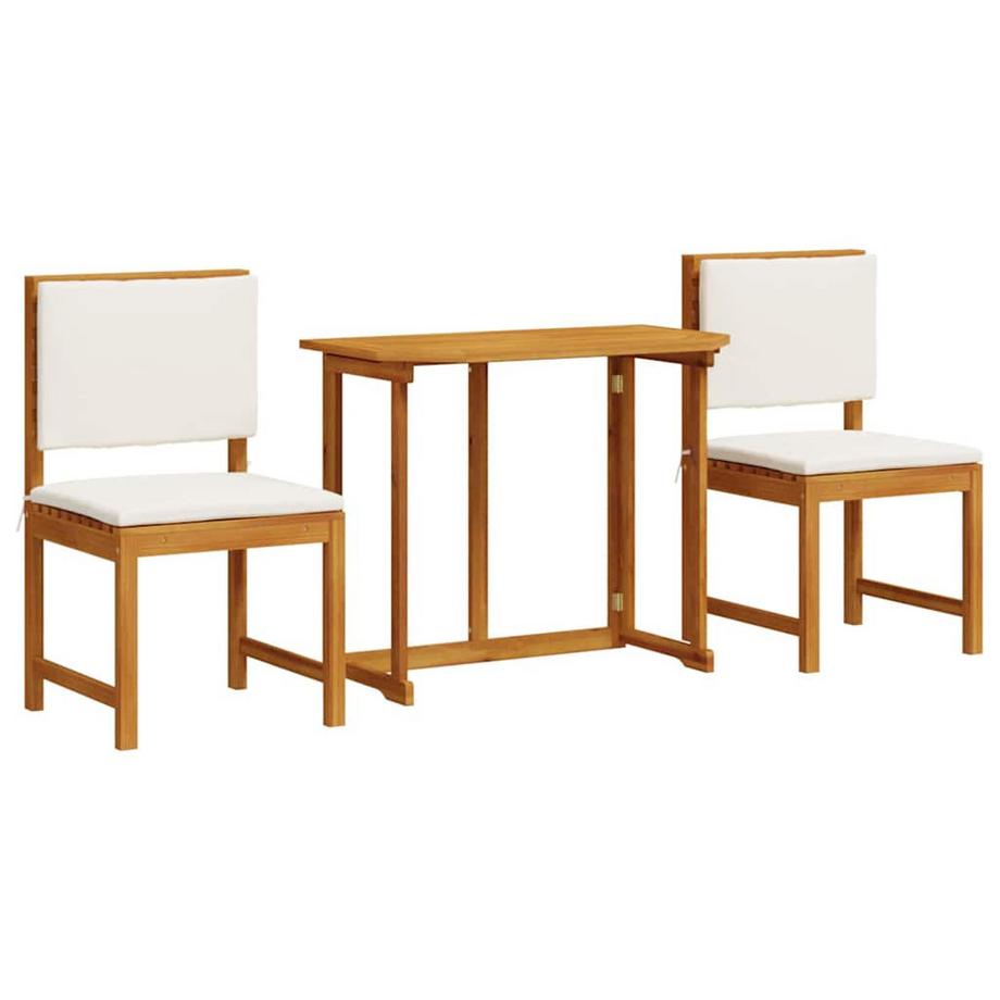 Ensemble bistro de jardin bois d'acacia massif