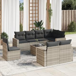 VidaXL set divano da giardino Polirattan  