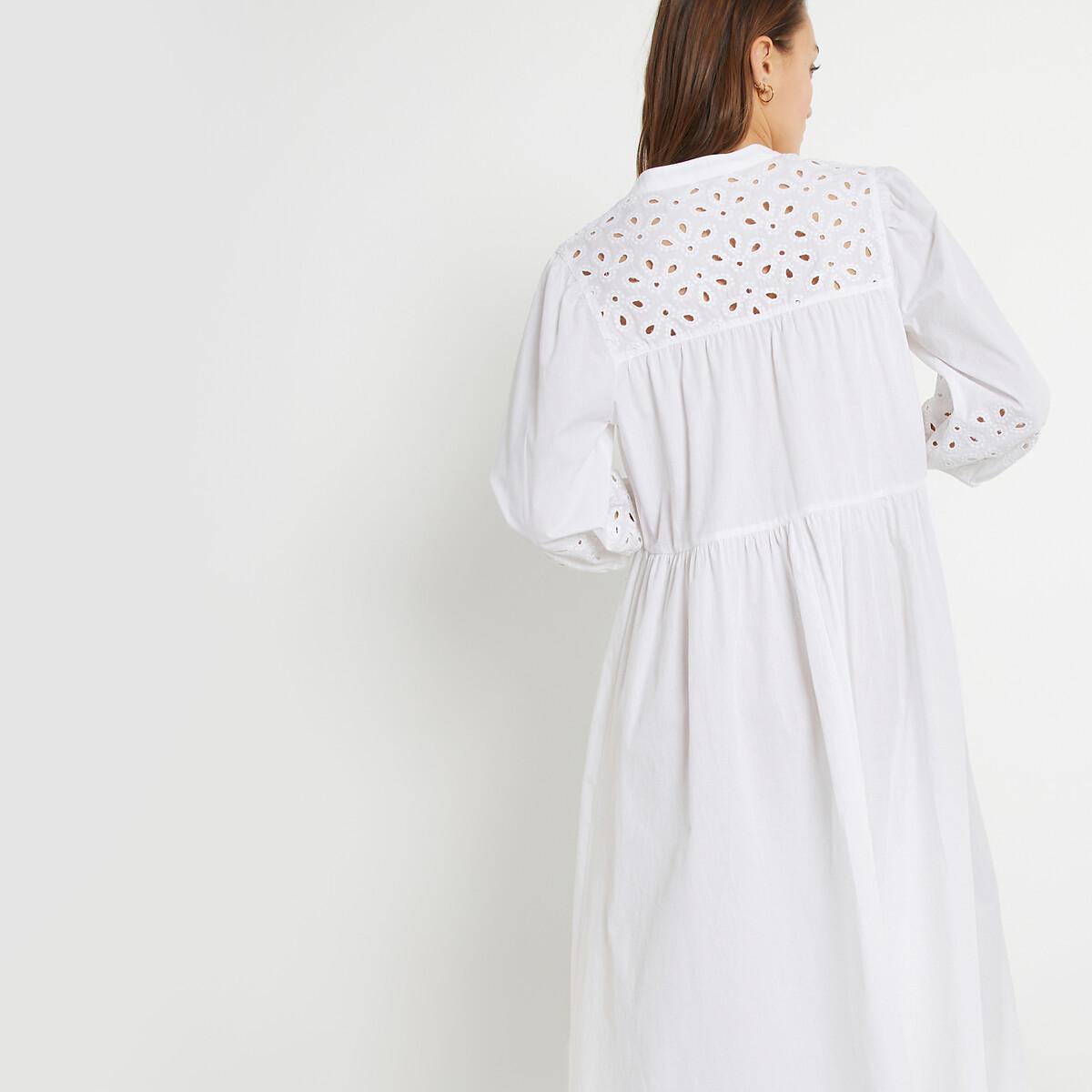 La Redoute Collections  Langes Kleid mit Stickereien & A-Linie 