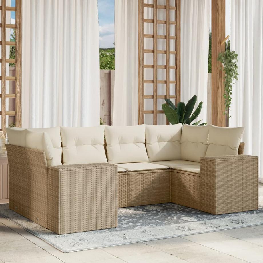 VidaXL set divano da giardino Polirattan  