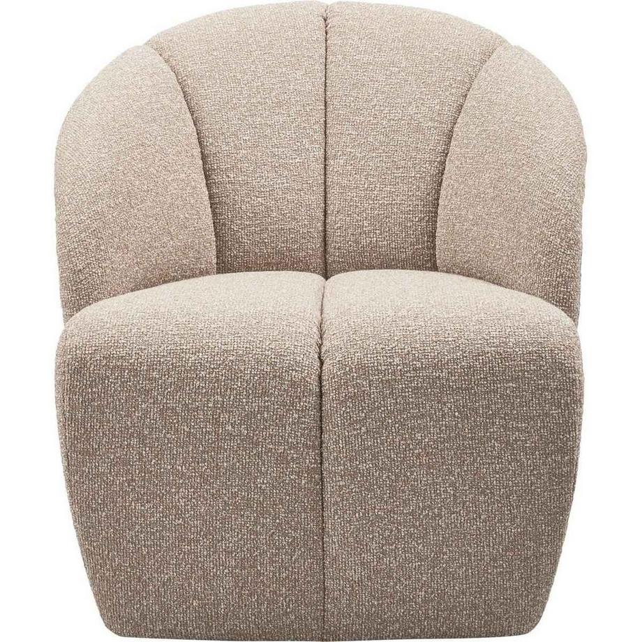 mutoni Fauteuil Mojo pivotant Bouclé beige chiné  