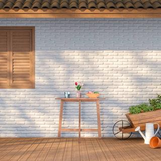 Northix Table pliante rectangulaire en bois marron  