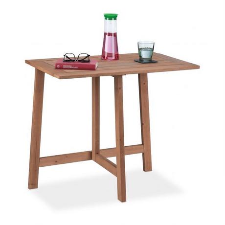 Northix Table pliante rectangulaire en bois marron  