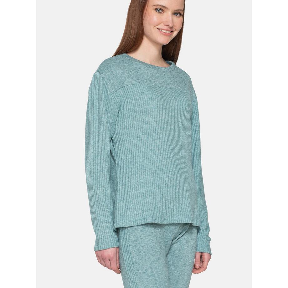 Luna Connected Sweatshirt Côtelé Manches Longues  