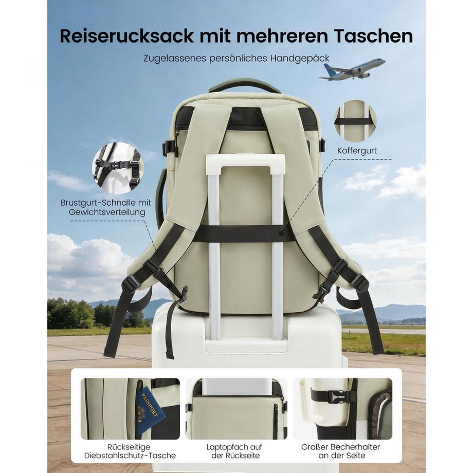 Only-bags.store Handgepäck Rucksack Flugzeug, Easyjet Reiserucksack  