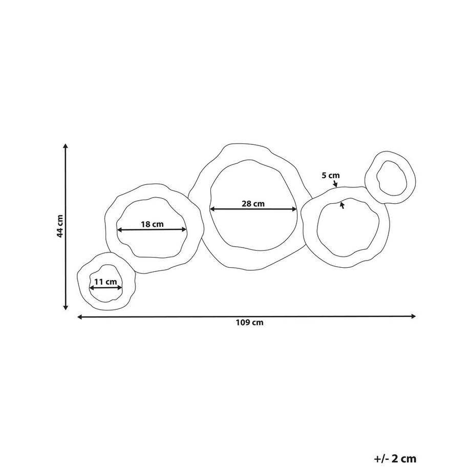 Beliani Wandspiegel aus Eisen  CHARNY  