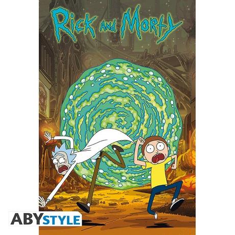 Abystyle Poster - Gerollt und mit Folie versehen - Rick & Morty - Portal  