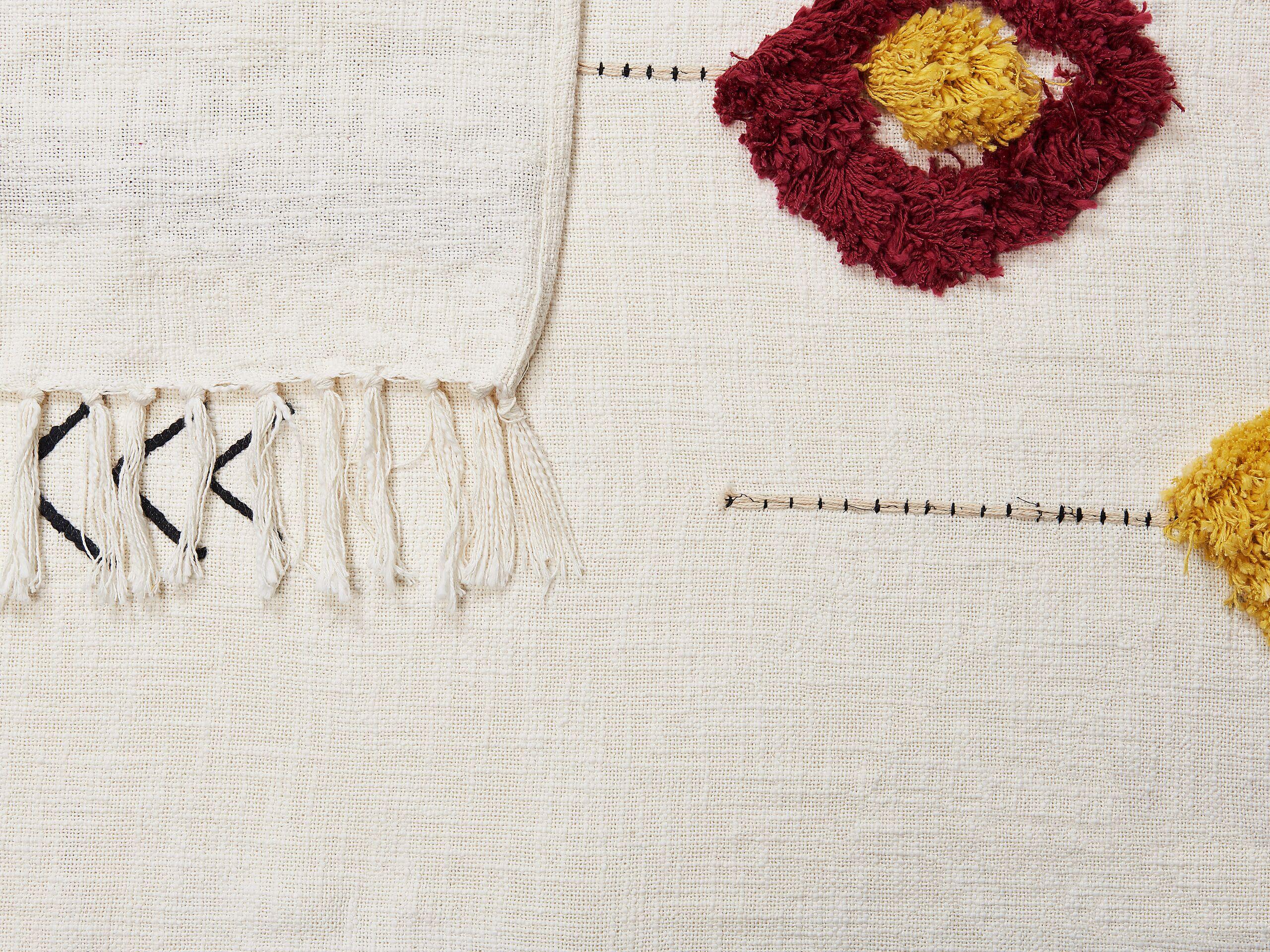 Beliani AMROHA Boho Baumwoll Kuscheldecke  