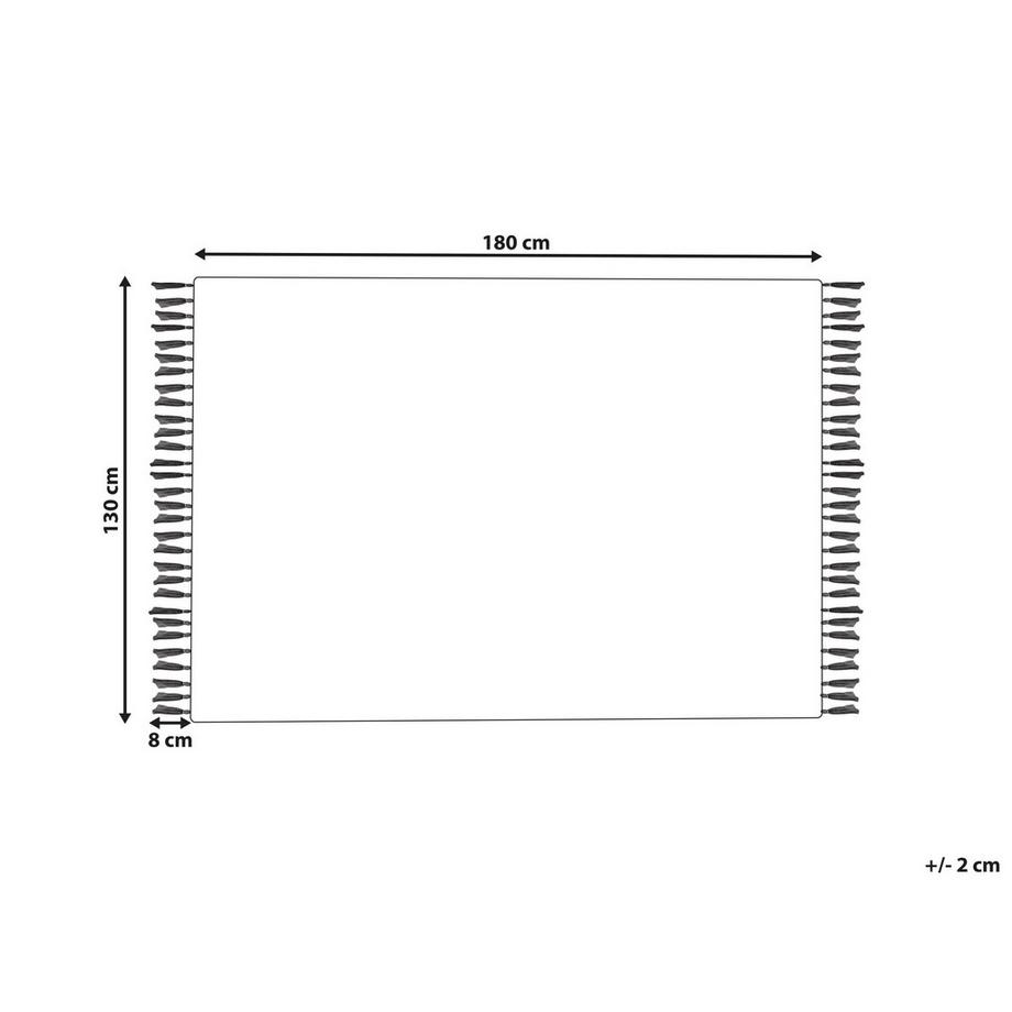 Beliani AMROHA Couverture Coton Boho  