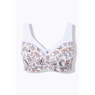 Ulla Popken  Soutien-gorge de maintien sans armatures, imprimé à fleurs - bonnet C-H 