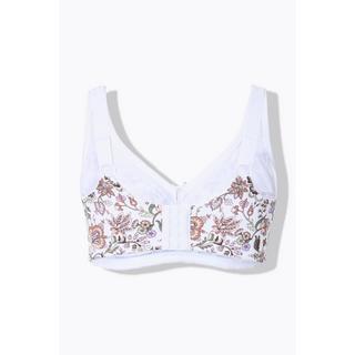 Ulla Popken  Soutien-gorge de maintien sans armatures, imprimé à fleurs - bonnet C-H 