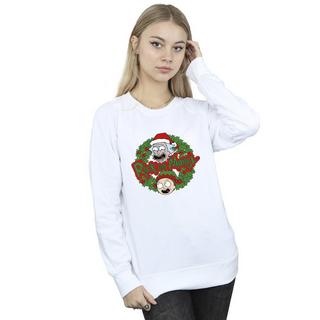 Rick And Morty  Christmas Wreath Sweatshirt 