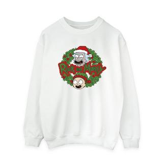 Rick And Morty  Christmas Wreath Sweatshirt 