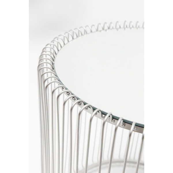 KARE Design Tavolino Wire Silver Ø44cm (set di 2)  