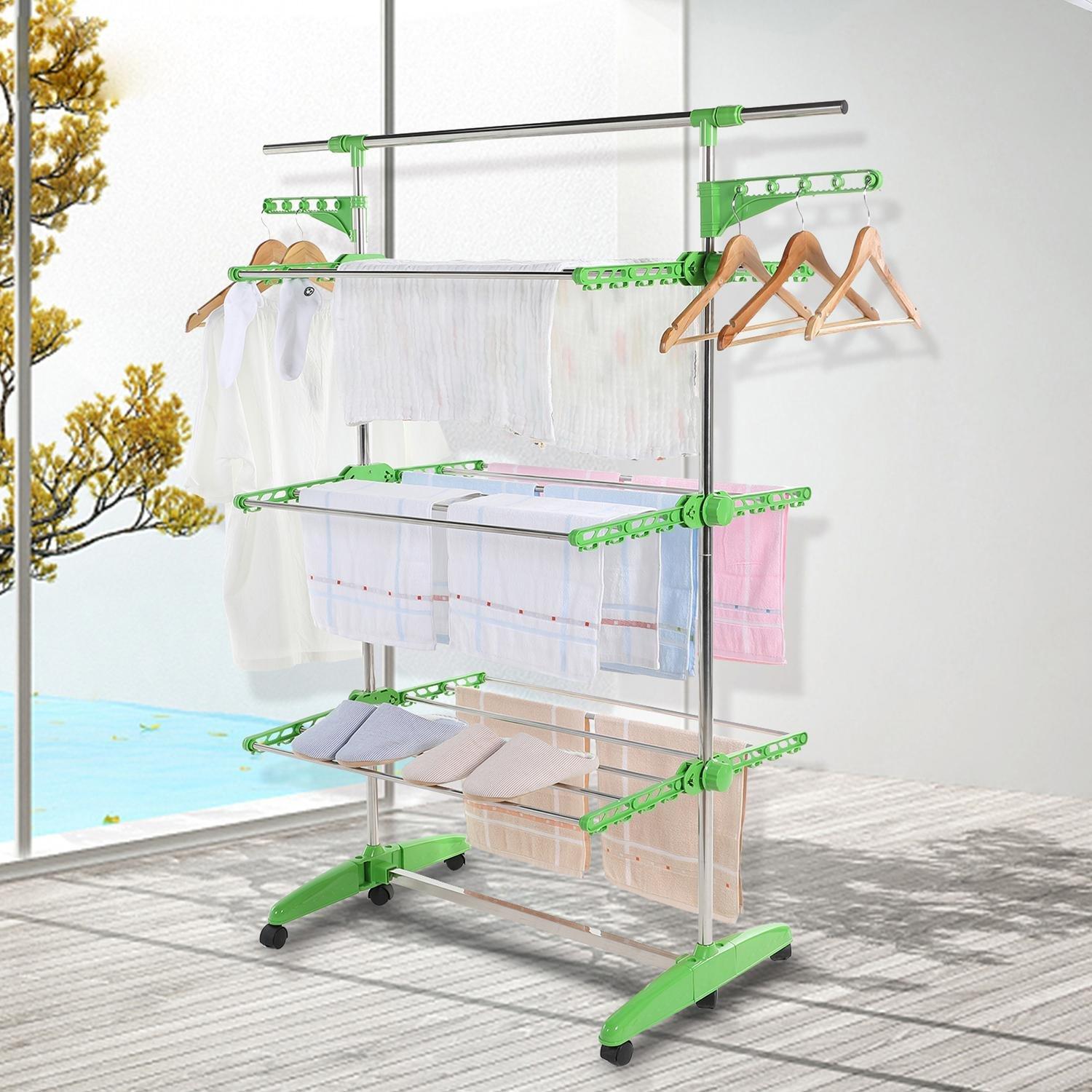 Northio Appendiabiti funzionale per asciugare, verde  