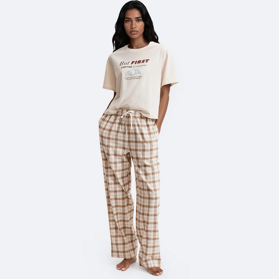 Bedrucktes Pyjama-T-Shirt
