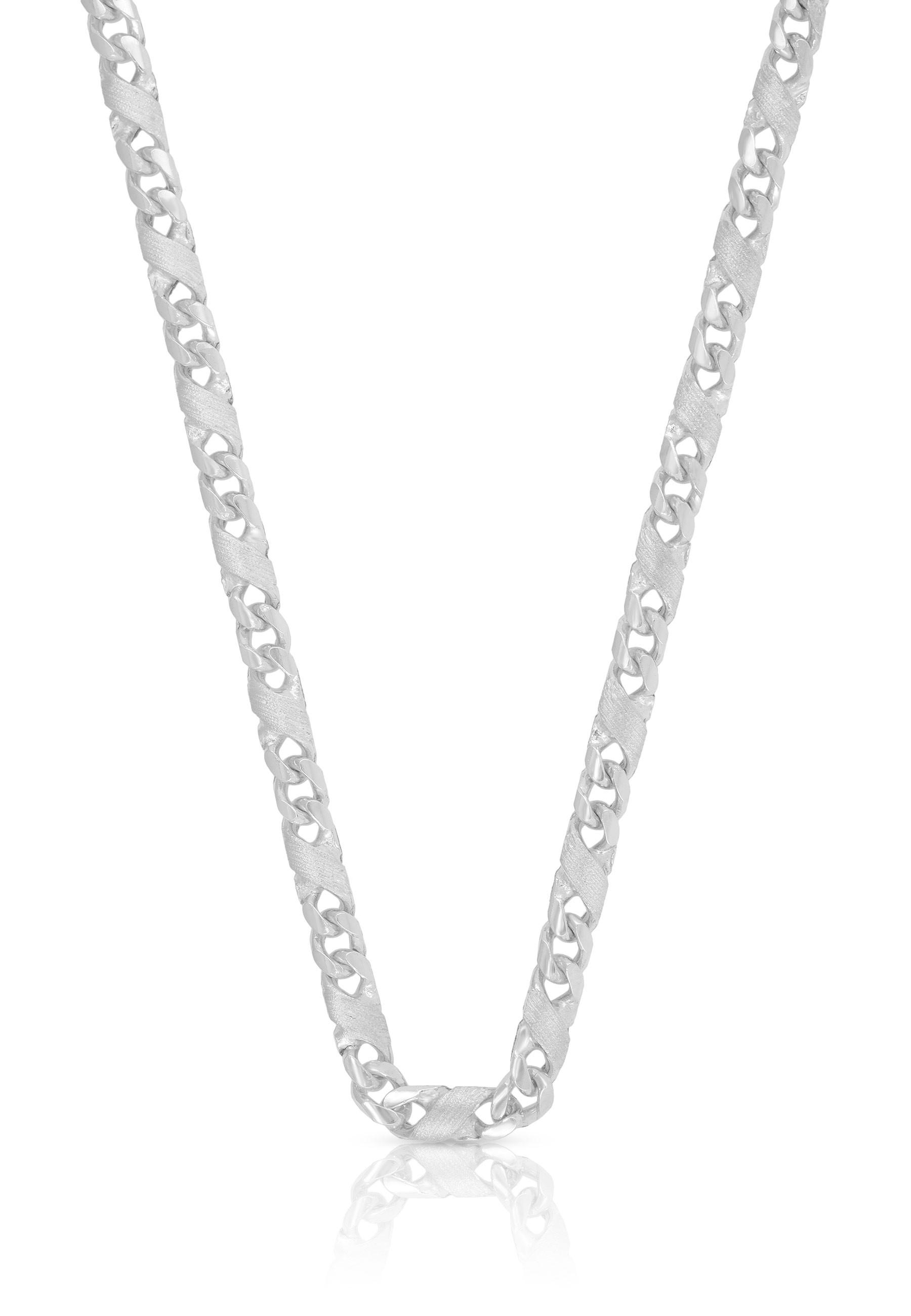 MUAU Schmuck  Collier 8 pièces or blanc 750, 3.8mm, 45cm 