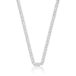 MUAU Schmuck  Collier 8 pièces or blanc 750, 3.8mm, 45cm 