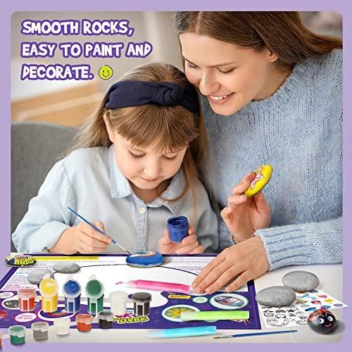 Activity-board  Set de peinture sur pierre phosphorescente pour enfants Set de peinture sur pierre pour enfants Set d'artisanat d'art 