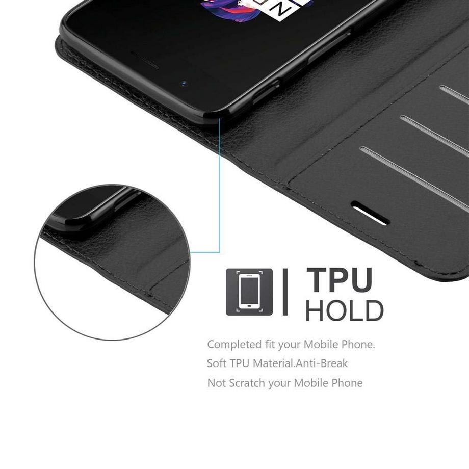 Cadorabo  Housse compatible avec OnePlus 5 - Coque de protection avec fermeture magnétique, fonction de support et compartiment pour carte 