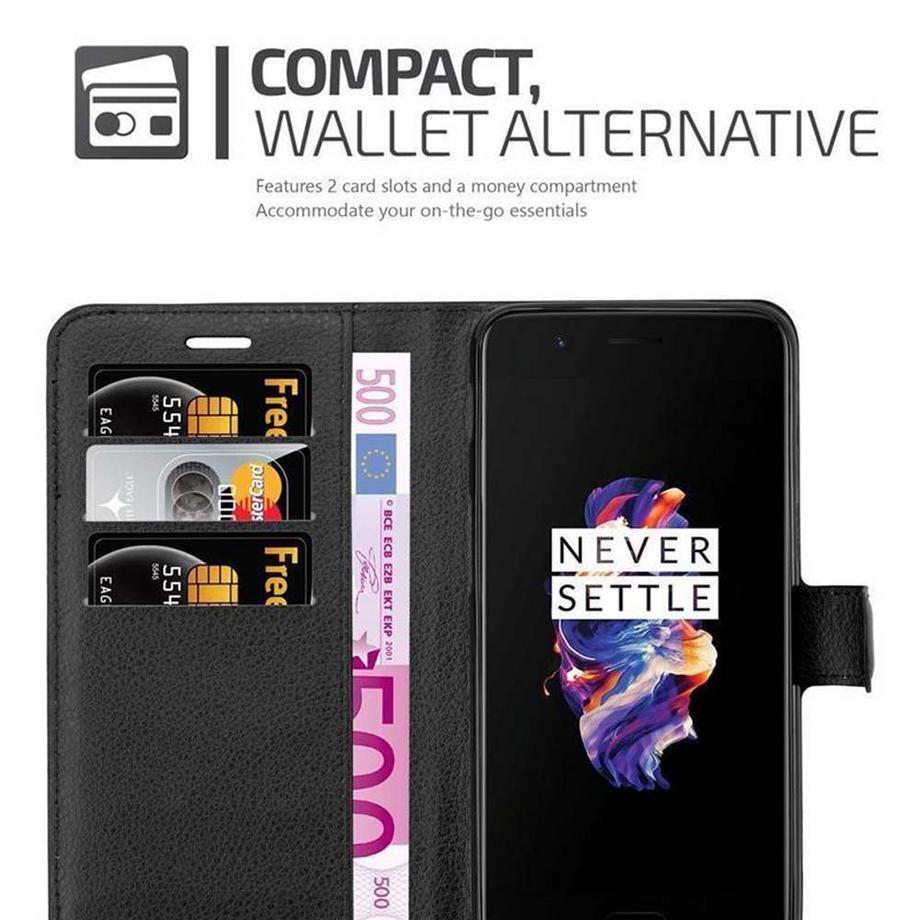 Cadorabo  Housse compatible avec OnePlus 5 - Coque de protection avec fermeture magnétique, fonction de support et compartiment pour carte 