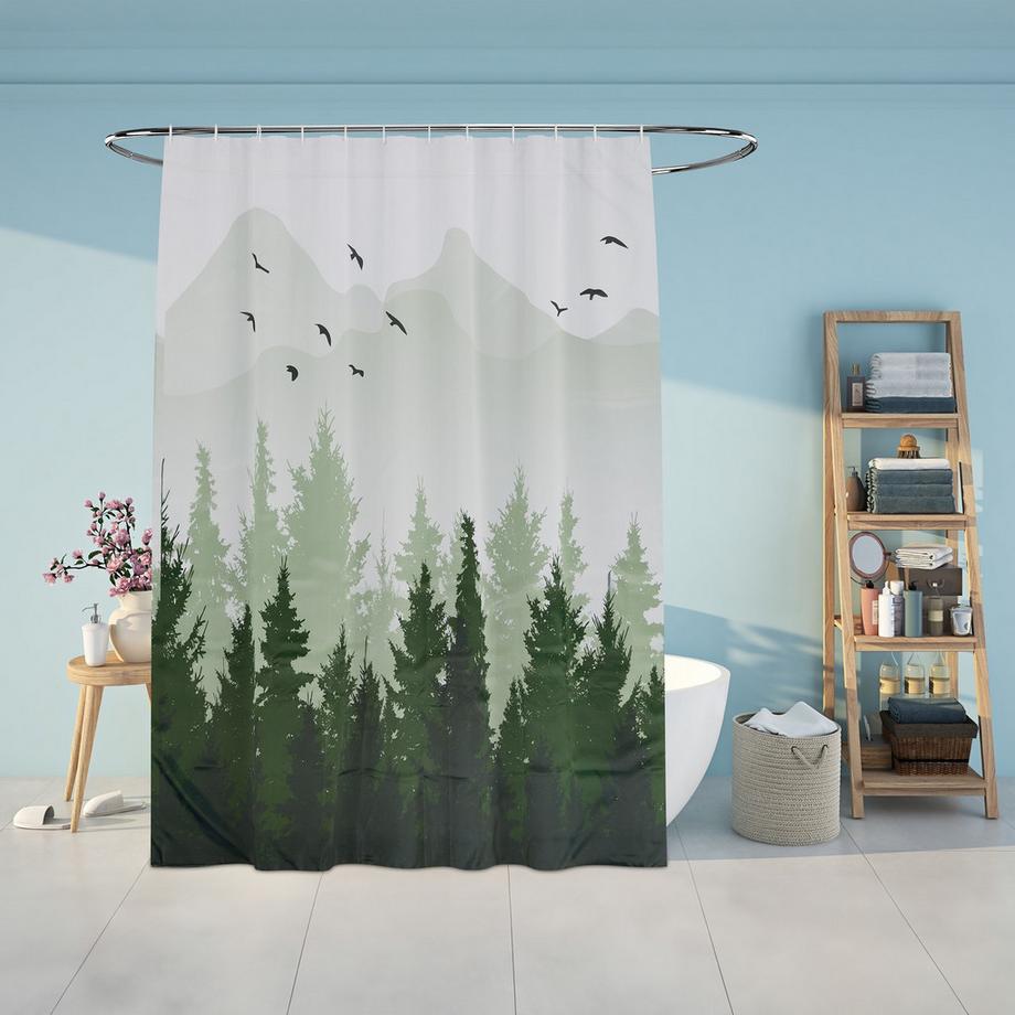 Northix Rideau de douche 180x200 cm avec motif  