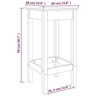 VidaXL Chaise de bar bois  