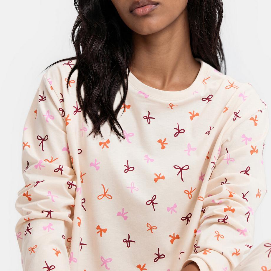 SO'HOME Pyjama 2 pièces en jersey imprimé noeuds  