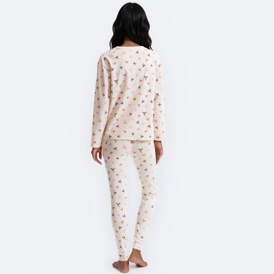 SO'HOME Pyjama 2 pièces en jersey imprimé noeuds  